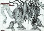  arthropod beast bethesda claws crab crustacean daedra daedric_prince demon dragon eyes faith fangs four_legs fur greyscale hermaeus_mora horn marine monochrome monster mosny multi_limb multiple_eyes nightmare_fuel pincers quadruped reptile scalie sketch teeth tentacles the_elder_scrolls_v:_skyrim traditional_media 