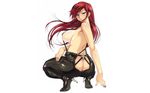  16:10 ass blush happoubi_jin heart high_heels katarina_du_couteau league_of_legends long_hair red_hair shoes squatting topless 