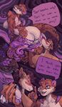 absurd_res anthro anus aroused bdsm bent_over blush bodily_fluids bondage boop bound breasts brown_body brown_fur brown_hair butt butt_sniffing canid canine claws comic command condom cougar cum dialogue dominant dominant_anthro dominant_female duo eyes_closed fart fart_fetish fart_sniffing felid feline female ferox_(feroxdoon) filled_condom fox fur gassy genital_fluids genitals hair heart_symbol hi_res hybrid jaguar male male/female mammal narenolust nipples nonbinary_(lore) nose_boop orange_body orange_fur pantherine presenting purple_body purple_eyes purple_fur raised_tail red_body red_fox red_fur scent scent_play sero_(feroxdoon) sexual_barrier_device sniffing speech_bubble submissive submissive_anthro submissive_male tail tan_body tan_fur true_fox vulva white_body white_fur