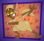 2026 3_toes 4_fingers abstract_background alternate_version_at_paywall anthro arched_back bedroom_eyes big_butt biped black_eyebrows black_eyes black_nose brown_body brown_ears brown_face brown_feet brown_fur brown_hands bunnicula_(series) butt butt_pose cheek_tuft chester_(bunnicula) clenched_teeth collar collar_only colored curling_tail digital_drawing_(artwork) digital_media_(artwork) dipstick_tail domestic_cat dotted_background eyebrows facial_tuft fangs feet felid feline felis fingers flat_colors fluffy fluffy_tail fur gavanzude glance glistening glistening_butt gloves_(marking) grin grinning_at_viewer half-closed_eyes head_tuft hi_res humanoid_hands humanoid_heel leg_markings lines_drawn looking_at_viewer male mammal markings multicolored_body multicolored_fur narrowed_eyes nude open_mouth open_smile pattern_background paws pear-shaped_figure pink_inner_ear pinup plantigrade polka_dots pose raised_heel raised_tail red_collar seductive sharp_teeth siamese signature simple_background slightly_chubby slightly_chubby_anthro slightly_chubby_male smile smiling_at_viewer smirk smirking_at_viewer smug smug_expression smug_eyes smug_face smug_grin socks_(marking) solo standing standing_on_toes tail tail_markings tan_body tan_fur teeth tiptoes toes toothy_grin tuft two_tone_body two_tone_fur whiskers wide_hipped_anthro wide_hipped_male wide_hips yellow_sclera