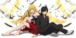  absurdres ai-generated araragi_koyomi highres kiss-shot_acerola-orion_heart-under-blade monogatari_(series) non-web_source oshino_shinobu 