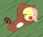  ambiguous_gender animated costume equine eyes_closed female fluttershy_(mlp) friendship_is_magic fur hair horse mammal mario_bros my_little_pony nintendo open_mouth parody pink_hair pony solo super_mario_bros. tanooki_suit video_games xilefti yellow_fur 