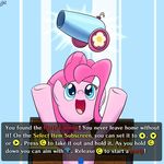  blue_eyes cannon equine female feral friendship_is_magic hair horse mammal my_little_pony navel open_mouth paradigmpizza parody party_cannon pink_hair pinkie_pie_(mlp) pony solo the_legend_of_zelda video_games 