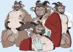  absurd_res anthro beard belly big_penis blep bluesh bovid brown_body brown_fur caprine container cup facial_hair foreskin front_view fur genitals goat half-erect hi_res holding_container holding_cup holding_mug holding_object horn humanoid_genitalia humanoid_penis male mammal mature_male mug musclegut muscular open_bathrobe penis solo tan_body tan_fur tongue tongue_out 