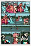 2026 absurd_res akita amy_rose annoyed anthro archie_comics auburn_eyes ball beach_ball black_body black_fur blue_eyes blush blush_lines camp camping campsite canid canine canis clothing comic conductor's_wife_(sonic) conductor_(sonic) dialogue domestic_dog elderly_male embarrassed english_text eulipotyphlan evergreen_tree facial_hair fan_character female forest frustrated fur geoffrey_st._john giggling green_eyes green_handkerchief green_kerchief group hair handkerchief haplorhine hedgehog hi_res himitsu husband husband_and_wife inflatable kerchief kiss_on_lips kissing lake laugh male mammal married_couple mephitid molosser monkey mountain_dog multicolored_body multicolored_fur multiple_scenes mustache nude nude_anthro nude_female pine_tree pink_body pink_fur pink_hair pink_quills plant pool_float pool_floaty primate procyonid quills_(anatomy) raccoon saint_bernard seaweed sega skunk smile smirk snorkel sonic_the_hedgehog_(archie) sonic_the_hedgehog_(comics) sonic_the_hedgehog_(series) speech_bubble spitz sqootshy swimwear tan_inner_ear teal_body teal_fur text the_murder_of_sonic_the_hedgehog tree whispering white_body white_fur wife