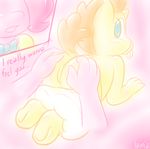  anthro anthrofied butt butt_grab clothing cub diaper disembodied_hand disembodied_hands duo english_text equine female flaccid friendship_is_magic horse lamiaaaa male mammal my_little_pony penis pinkie_pie_(mlp) pony pumpkin_cake_(mlp) smile text young 