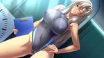  16:9 bishop_(company) breasts dark_skin dutch_angle kagami kagami_hirotaka large_breasts mesu_kyoushi_3 mizusawa_chisato smile swimsuit 