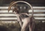  2018 anatomically_correct anatomically_correct_pussy animal_genitalia animal_pussy anthro anus breasts butt cat day digital_media_(artwork) feline feline_pussy female fur hair invalid_tag lostgoose mammal nipples nude presenting presenting_anus presenting_pussy pussy raised_tail solo spreading view 