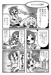  :3 angry animal animal_ears ass bkub candy cat_ears chibi comic fang fish food futaba_anzu greyscale highres idolmaster idolmaster_cinderella_girls maekawa_miku monochrome multiple_girls shimamura_uzuki slit_pupils translated 