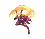  1girl absurdres adapted_costume aizeis alternate_costume arm_cannon armor armored_boots assault_visor belt biometal blonde_hair body_armor bodysuit boots breasts chest_jewel chrome_raven commission commissioner_upload elf_(mega_man_zx_prequel) full_body gauntlets gloves highres horns knee_armor long_bangs long_hair mechanical_ears mechanical_horns mega_man_(series) mega_man_zx non-web_source original shoulder_armor small_breasts solo thighs weapon 