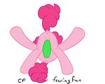  duo english_text equine female feral friendship_is_magic fur hair horse mammal my_little_pony pink_fur pink_hair pinkie_pie_(mlp) plain_background pony pussy reikitsune text white_background 