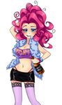  1girl alcohol beverage blue_eyes boa bottle bracelet breasts cleavage clothed clothing drugs eyeshadow feather_boa female friendship_is_magic hair human humanized jewelry legwear makeup mammal marijuana messy_hair midriff miniskirt my_little_pony my_little_pony_friendship_is_magic nail_polish navel not_furry open_mouth personification pink_hair pinkie_pie pinkie_pie_(mlp) prostitution semehammer smile smoking solo stockings thighhighs thong thong_straps tubetop underwear zettai_ryouiki 