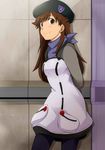  beret brown_eyes brown_hair evangelion:_3.0_you_can_(not)_redo hat long_hair neckerchief neon_genesis_evangelion omuraisu_echizen rebuild_of_evangelion scarf smile spoilers suzuhara_sakura uniform 