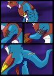  butt claws comic digimon dragon flamedramon male muscles red_eyes reptile scalie transformation video_games 