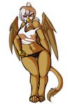  anthro anthrofied avante92 avian big_breasts breasts clothing equine female friendship_is_magic gilda_(mlp) gryphon hair horse looking_at_viewer my_little_pony navel pony pose solo white_hair wings 