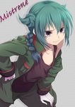  androgynous bad_id bad_pixiv_id braid character_name gloves green_hair inazuma_eleven inazuma_eleven_(series) long_hair male_focus military military_uniform mistorene_callus natsuhachi otoko_no_ko purple_eyes solo uniform 