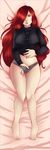  bad_id bad_tumblr_id barefoot breasts cross cross_necklace dakimakura dwenda full_body hair_over_one_eye hand_in_panties highres inverted_cross jewelry large_breasts lips long_hair long_image masturbation navel necklace no_pants panties parasoul_(skullgirls) red_hair skullgirls smile solo sweater tall_image taut_clothes thigh_gap underwear yellow_eyes 