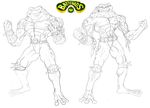  amphibian anthro armor battletoads belt biceps bottomless bracelet eyewear flexing glasses grin group jewelry looking_at_viewer male monochrome muscles nude pads pecs pose rash rash_(battletoads) ravelo sketch smile standing sunglasses teeth toad toned topless vein wristband zitz zitz_(battletoads) 