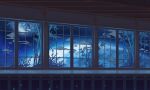  bamboo_print earth_(planet) game_asset highres indoors moon official_art planet reflection reflective_floor space star_(sky) third-party_source touhou touhou_arcadia_record window 