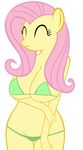 anthrofied big_breasts bikini breasts clothed clothing equine female fluttershy_(mlp) friendship_is_magic horse mammal my_little_pony pegasus pony skimpy sofunnyguy solo swimsuit tight_clothing wings 