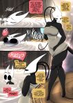  absurd_res antennae_(anatomy) anthro arachnid arthropod big_breasts blush breasts bubble collarbone comic dialogue duo ellipsis english_text female hand_on_breast hi_res hollow_knight_(franchise) hornet_(hollow_knight) interrobang nervous partially_submerged segmented_arms segmented_legs shakra_(hollow_knight:_silksong) sigh sound_effects speech_bubble spider startled stuttering team_cherry text towel towel_only vale-city water weaver_(hollow_knight) 