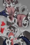  absurd_res anal anal_penetration anthro anthro_penetrated anus bent_over black_spots bodily_fluids bovid bovine butt cattle clothed clothing crossdressing cum disembodied_hand disembodied_penis duo fur genital_fluids genitals green_eyes hi_res horn humanoid_genitalia humanoid_penis male male/male male_penetrated male_penetrating male_penetrating_male mammal markings penetration penile penile_penetration penis penis_in_ass perineum sex sincastermon skinny_anthro skinny_male spots spotted_body spotted_fur tail tail_tuft tuft white_body white_fur 