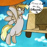  2013 arnachy blonde_hair cutie_mark derpy_hooves_(mlp) equine female flying friendship_is_magic hair horse music_notes musical_note my_little_pony open_mouth pegasus pony singing solo wings yellow_eyes 