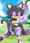  didlo dildo duo female hi_res invalid_tag lesbian mobius_unleashed nipples nude outside palcomix sasha_cat_(sonic) sega sex sex_toy sonic_(series) strapon 