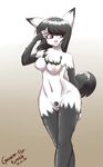  anthro blue_eyes breasts canine cute female fox fur garam looking_away mammal nipples plain_background pussy solo white_background white_fur 