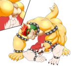  anal anal_penetration anthro backsack balls big_dom_small_sub bowser canine daikitei duo erection humanoid_penis koopa male male/male mammal mario_bros muscular muscular_male nintendo penetration penis scalie sex size_difference smile tongue tongue_out video_games 