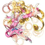  :d aida_mana arm_warmers asymmetrical_clothes bike_shorts blonde_hair boots bow breasts choker covered_nipples cure_heart curly_hair dokidoki!_precure elbow_gloves fingerless_gloves gloves hair_ornament half_updo heart heart_hair_ornament knee_boots koyama_takahiro long_hair looking_at_viewer magical_girl medium_breasts open_mouth pink_bow pink_eyes pink_footwear pink_skirt pink_sleeves ponytail precure ribbon shorts shorts_under_skirt skirt smile solo white_background 