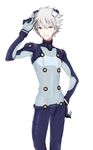  male_focus nagisa_kaworu neon_genesis_evangelion plugsuit rebuild_of_evangelion red_eyes saifu_(sisutakh) smile solo test_plugsuit white_hair 