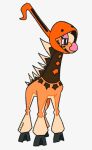  black_eyes bright_pupils commentary dubusul english_commentary farigiraf full_body highres looking_ahead no_humans otamatone pokemon pokemon_(creature) simple_background solo white_background white_pupils 