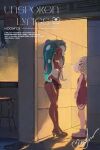  +_+ 2girls absurdres alternate_costume bare_arms bare_legs bare_shoulders black_shorts blonde_hair breasts cephalopod_eyes closed_mouth colored_fingertips colored_skin commentary dark-skinned_female dark_skin dress english_commentary english_text eye_contact going_to_colombia_for_the_food_and_culture_(meme) green_hair green_skin hand_on_own_wrist height_difference high_heels highres horizontal_pupils implied_yuri inkling lipstick long_hair looking_at_another makeup marina_(splatoon) medium_breasts medium_hair meme multicolored_skin multiple_girls navel navel_piercing octoling outdoors pearl_(splatoon) piercing pink_pupils raised_inner_eyebrows shoes short_eyebrows short_shorts shorts signature sleeveless sleeveless_dress smile splatoon_(series) splatoon_2 standing stomach suction_cups tentacle_hair two-tone_skin very_dark_skin very_long_hair yellow_eyes zhang_tian57284 