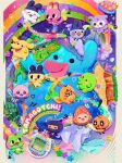  bamboo bat_(animal) batchi_(tamagotchi) beavertchi bird cat commentary copyright_name creature creature_focus dog english_text everyone food frog fruit gozarutchi highres horhotchi ichigotchi island kawazutchi kuchipatchi lesserpantchi mametchi martissey memetchi mimitchi myaotchi ninja no_humans owl planet pochitchi poop rabbit rainbow red_panda shuriken strawberry tamagotchi tamagotchi_(classic) tamagotchi_(creature) tamagotchi_(virtual_pet) tamagotchi_paradise tamagotchi_uni tree ufo untranslatable_commentary virtual_pet_(toy) weapon 