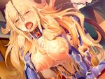  1boy 1girl ahegao all_fours animal_collar armor bdsm blonde_hair blush bondage bound breasts bukkake chain collar cum cum_in_mouth cum_on_body cum_on_breasts cum_on_clothes cum_on_hair dutch_angle elbow_gloves facial game_asset gloves half-closed_eyes hanging_breasts hetero holding holding_leash humiliation large_breasts leash linaria_fairhyde long_hair magical_girl mahou_shoujo_lucifer_ouka nipples nobushito non-web_source nose_hook official_art open_mouth pee peeing peeing_self pet_play puffy_nipples saliva self-datamine slave solo_focus tears thighhighs tongue tongue_out torn_clothes variant_set visual_novel_cg yellow_eyes 