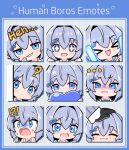  !? >_< +_+ 1boy :d ? basher blue_border blue_bow blue_eyes blue_hair blush border boros_(ouro_kronii) bow chibi chibi_only closed_eyes closed_mouth commentary disgust english_commentary glowstick hair_between_eyes hair_bow happy headpat heart highres holding holding_glowstick holding_heart hololive hololive_english looking_at_viewer male_focus multiple_expressions multiple_views open_mouth penlight_(glowstick) personification raised_inner_eyebrows sad shaded_face short_hair smile smug sticker_sheet_(medium) sweat tearing_up trap turn_pale v-shaped_eyebrows virtual_youtuber wide-eyed 