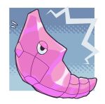  alternate_color alternate_shiny_pokemon colored_skin commentary english_commentary looking_at_viewer metapod no_humans ouramateur pink_skin pokemon pokemon_(creature) solo 
