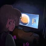  1girl colored_skin commentary desk highres lips monitor painterly pink_diamond_(steven_universe) pink_lips pink_skin rimworld sgregey solo steven_universe upper_body 