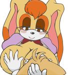  anthro big_breasts blush breast_fondling breast_grab breastfeeding breasts canine cleavage clothed clothing female fondling fox huge_breasts lagomorph male mammal michiyoshi miles_prower milf mother parent rabbit sega sonic_(series) tails vanilla_the_rabbit 