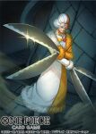  1boy cariyacalco closed_mouth coat commentary_request copyright_logo copyright_name copyright_notice devil_fruit_power full_body glint inazuma_(one_piece) logo male_focus multicolor-tinted_eyewear multicolored_coat multicolored_hair official_art one_piece one_piece_card_game orange-tinted_eyewear orange_coat orange_hair purple-tinted_eyewear scissors solo standing sunglasses tinted_eyewear two-tone_coat two-tone_hair white_coat white_hair 