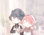  aeon_(shining_nikki) applying_another's_manicure apron black_shirt blue_hair bottle bow braid brown_shirt buttons chinese_commentary collared_shirt commentary_request cosmetics couch day downturned_eyes dress expressionless gameplay_mechanics hair_bow hair_ornament hairband holding holding_bottle holding_nail_polish_brush indoors interruption_(echo-023) light_rays long_hair long_sleeves looking_at_another looking_at_hands messy_hair nail_polish nail_polish_bottle nail_polish_brush nikki_(nikki) nikki_(series) outstretched_hand photo_background pinafore_dress pink_hair pinstripe_pattern pinstripe_shirt plant potted_plant purple_nails salon shining_nikki shirt short_hair single_braid sleeveless sleeveless_dress snowflake_hair_ornament turtleneck turtleneck_shirt very_long_hair white_apron white_bow white_dress white_hairband zipper 