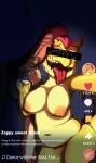 absurd_res after_oral after_orgasm after_sex ahegao animal_genitalia animal_penis anthro balls big_breasts blush bodily_fluids breasts covered_eyes digital_media_(artwork) duo english_text equine_genitalia equine_penis erection female fur genital_fluids genitals giraffe giraffid hair hi_res horn jirafona looking_pleasured male male/female mammal monster nipples nude open_mouth penis recording_video saliva sex simple_background slightly_chubby slightly_chubby_female teeth text throbbing throbbing_penis tiktok tongue tongue_out vulva