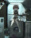  1girl absurdres barefoot bipod bolt_action calvin_klein cheyanne_(girls'_frontline_2) cheytac_m200 commentary_request cup drinking fluorescent_lamp girls'_frontline girls'_frontline_2:_exilium grey_hair gun headphones highres holding holding_cup indoors m200_(girls'_frontline) panties pink_eyes rifle sitting skinny sniper_rifle sports_bra spotlight stuffed_animal stuffed_shark stuffed_toy underwear washing_machine watermark weapon xuan_(pinkturnip232) 