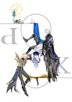  4boys ancient_greek_clothes antenna_hair armor armored_boots b999fnel belt black_belt black_bodysuit black_boots black_cape black_gloves black_pants black_shirt blonde_hair blue_cape blue_flower blue_shirt bodysuit boots candle cape child closed_eyes closed_mouth commentary covering_own_mouth cracked_skin flower from_behind from_side full_body gauntlets gloves greco-roman_clothes grey_hair hair_between_eyes hair_over_one_eye hand_on_own_face highres himation honkai:_star_rail honkai_(series) hood hooded_cape infinity_symbol jacket male_focus multiple_boys multiple_persona pale_skin pants pauldrons phainon_(a_dream_scented_in_wheat)_(honkai:_star_rail) phainon_(flame_reaver)_(honkai:_star_rail) phainon_(honkai:_star_rail) phainon_(khaslana)_(honkai:_star_rail) shirt short_hair short_sleeves shoulder_armor single_gauntlet single_pauldron sitting thigh_strap upside-down vase waist_cape white_background white_jacket 