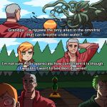  ... 1girl 1other 3boys alien anglerfish_boy battle ben_10 ben_drowned ben_tennyson closed_eyes collarbone conifer constricted_pupils creepypasta crossover cthulhu cthulhu_mythos darent_z english_text full_body green_eyes green_hair grey_hair gwen_tennyson hair_ornament hairclip highres link max_tennyson medium_hair monster multiple_boys name_connection ocean one_piece orange_hair red_eyes ripjaws roronoa_zoro scared shaded_face short_hair standing sweatdrop tentacles the_legend_of_zelda the_legend_of_zelda:_majora's_mask thick_eyebrows tree twitter_username 