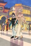  2boys 5girls alternate_costume bare_shoulders black_shirt black_skirt blonde_hair breasts changli_(wuthering_waves) commentary_request feather_hair hair_intakes hand_up highres jinhsi_(wuthering_waves) jiyan_(wuthering_waves) long_hair long_skirt medium_breasts multiple_boys multiple_girls open_mouth outdoors shirt siblings sisters skirt smile suisui_(wuthering_waves) takeuchi_ryousuke waving wuthering_waves xiangli_yao_(wuthering_waves) yangyang_(wuthering_waves) yangyang_(xuanling)_(wuthering_waves) yellow_shirt yellow_skirt yinlin_(wuthering_waves) 
