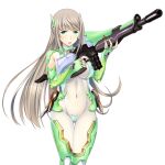 1girl armor ass_visible_through_thighs ayanose_natsume blush bodysuit breasts brown_hair covered_navel elbow_gloves fingerless_gloves game_asset gloves green_eyes gun hair_ornament holding holding_gun holding_weapon large_breasts large_variant_set long_hair looking_at_viewer magical_girl mahou_shoujo_lucifer_ouka mole mole_under_eye nobushito non-web_source official_art open_mouth rifle self-datamine simple_background skin_tight sniper_rifle solo tachi-e thigh_gap transparent_background variant_set very_long_hair weapon 