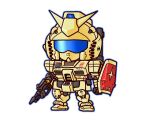  assault_visor beam_rifle blue_assault_visor chibi commentary_request earth_federation enact00w energy_gun gundam holding holding_energy_gun holding_weapon mecha mecha_focus mobile_suit mobile_suit_gundam mobile_suit_gundam_the_origin no_humans prototype_gundam robot roundel rx-78-01_prototype_gundam science_fiction sd_gundam shield v-fin weapon 
