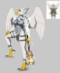accipitrid accipitriform anthro armor avian avian_feet back_wings beak biceps bird bottomwear breasts clothing digital_drawing_(artwork) digital_media_(artwork) digitigrade eagle eris_(legends_of_chima) feathered_wings feathers female hi_res holding_object holding_weapon legends_of_chima lego loincloth metal_armor navel open_wings pose precascer solo unconvincing_armor weapon white_body white_feathers wings yellow_eyes yellow_sclera